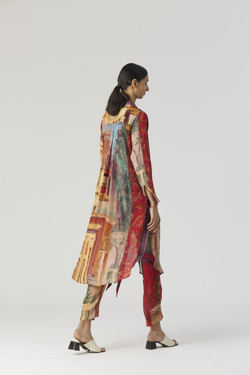 VILLA ROMA WRAP KURTA SET mul by Yam in multi color for women Worldwide