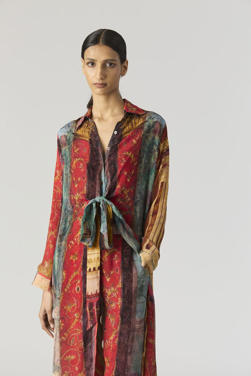 VILLA ROMA WRAP KURTA SET mul by Yam in multi color for women Worldwide