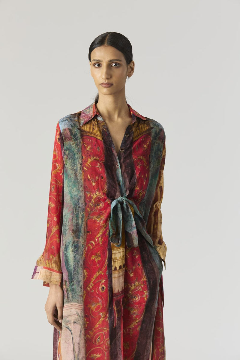 VILLA ROMA WRAP KURTA SET mul by Yam in multi color for women Worldwide