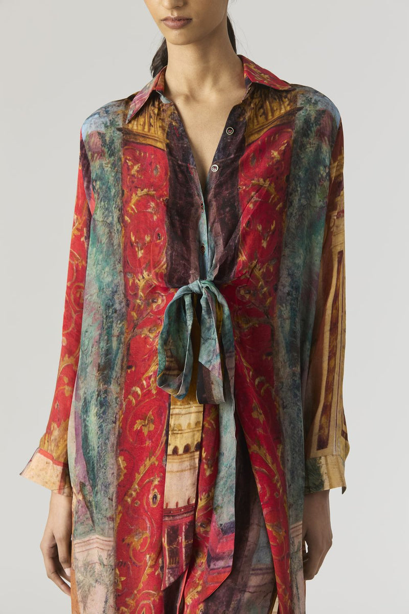 VILLA ROMA WRAP KURTA SET mul by Yam in multi color for women Worldwide