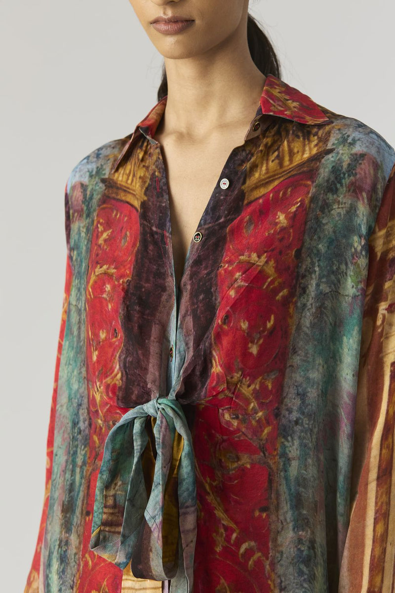 VILLA ROMA WRAP KURTA SET mul by Yam in multi color for women Worldwide