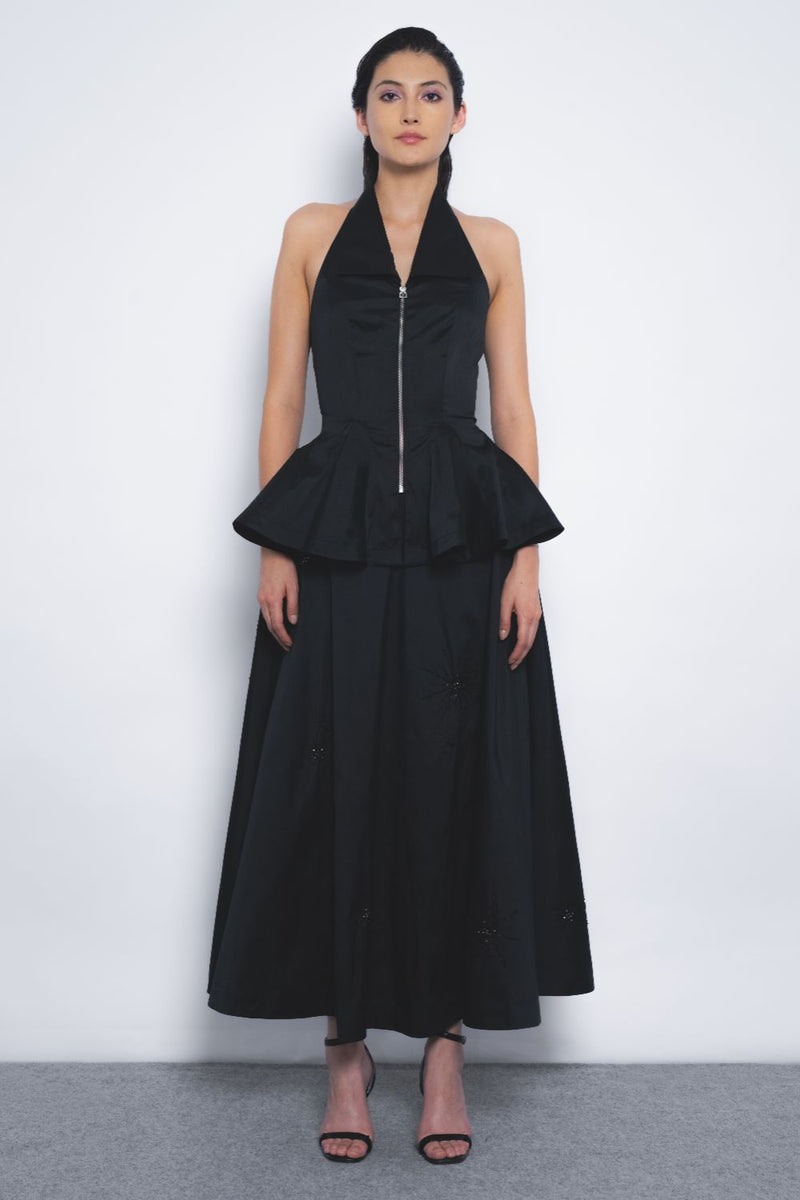 Vita Zippered Top - Black by Leh Studios in black color for women Worldwide