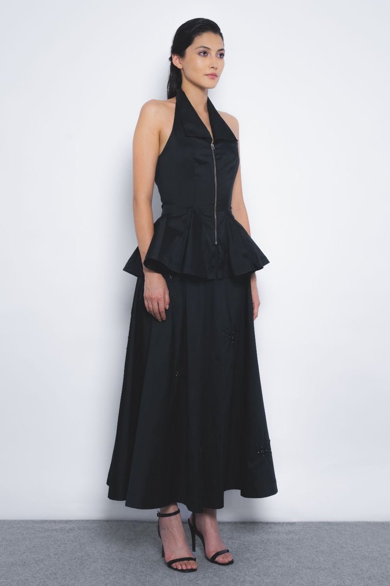 Vita Zippered Top - Black by Leh Studios in black color for women Worldwide