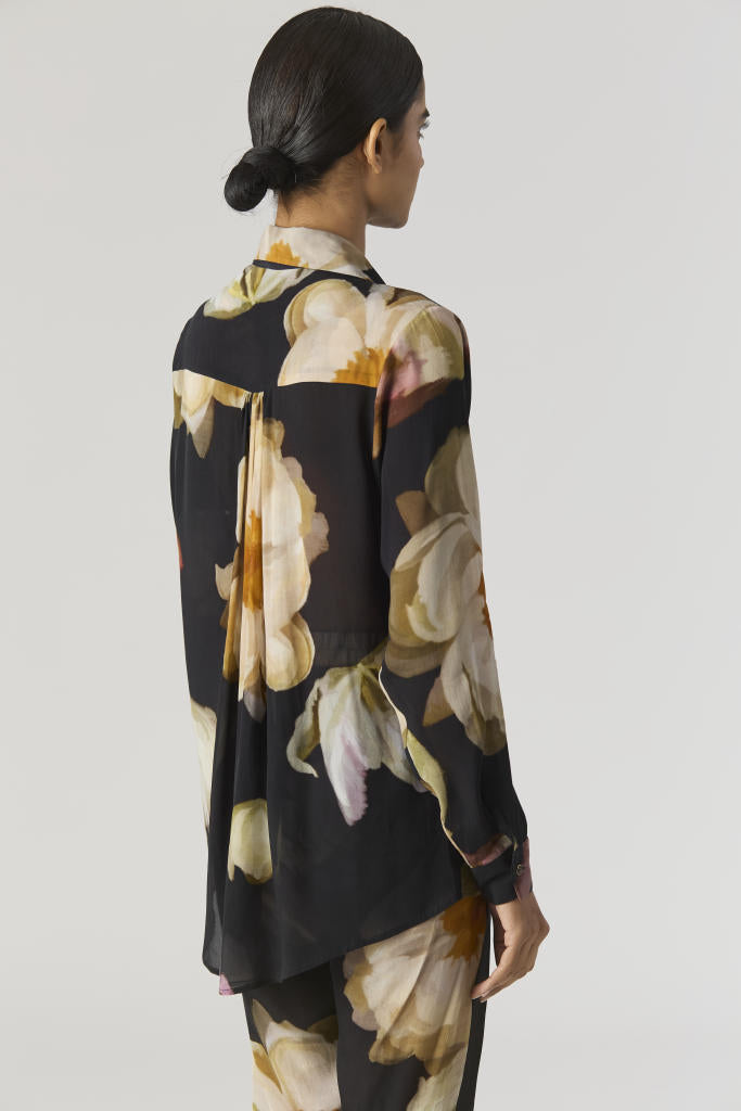 VIVA FIORI CO-ORD SET by Yam in black color for women Worldwide