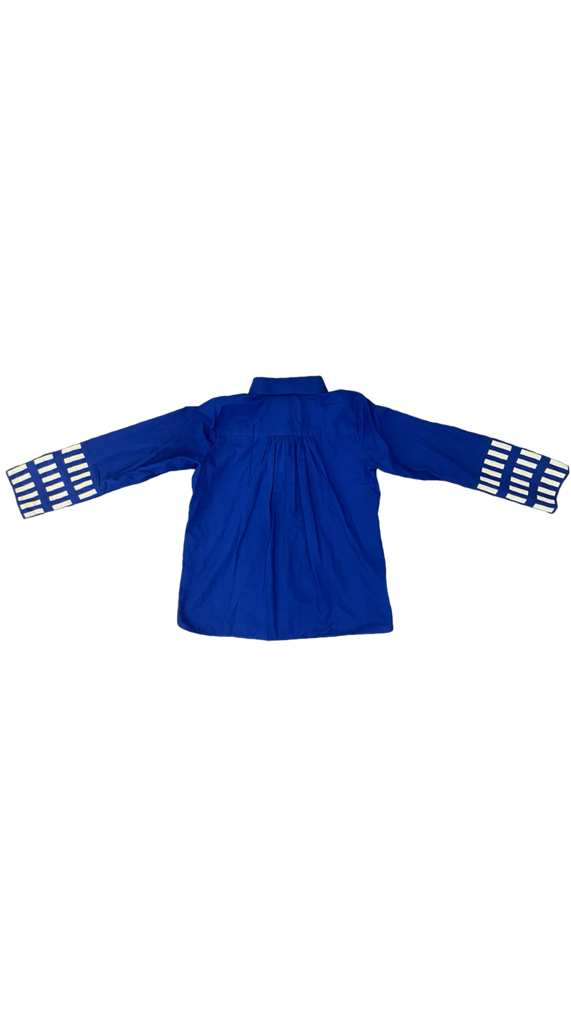 Wasim Candy SS Shirt-Blue and White