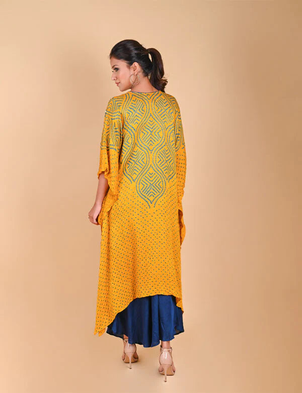 WAVE SEQUENCE KAFTAN-YELLOW