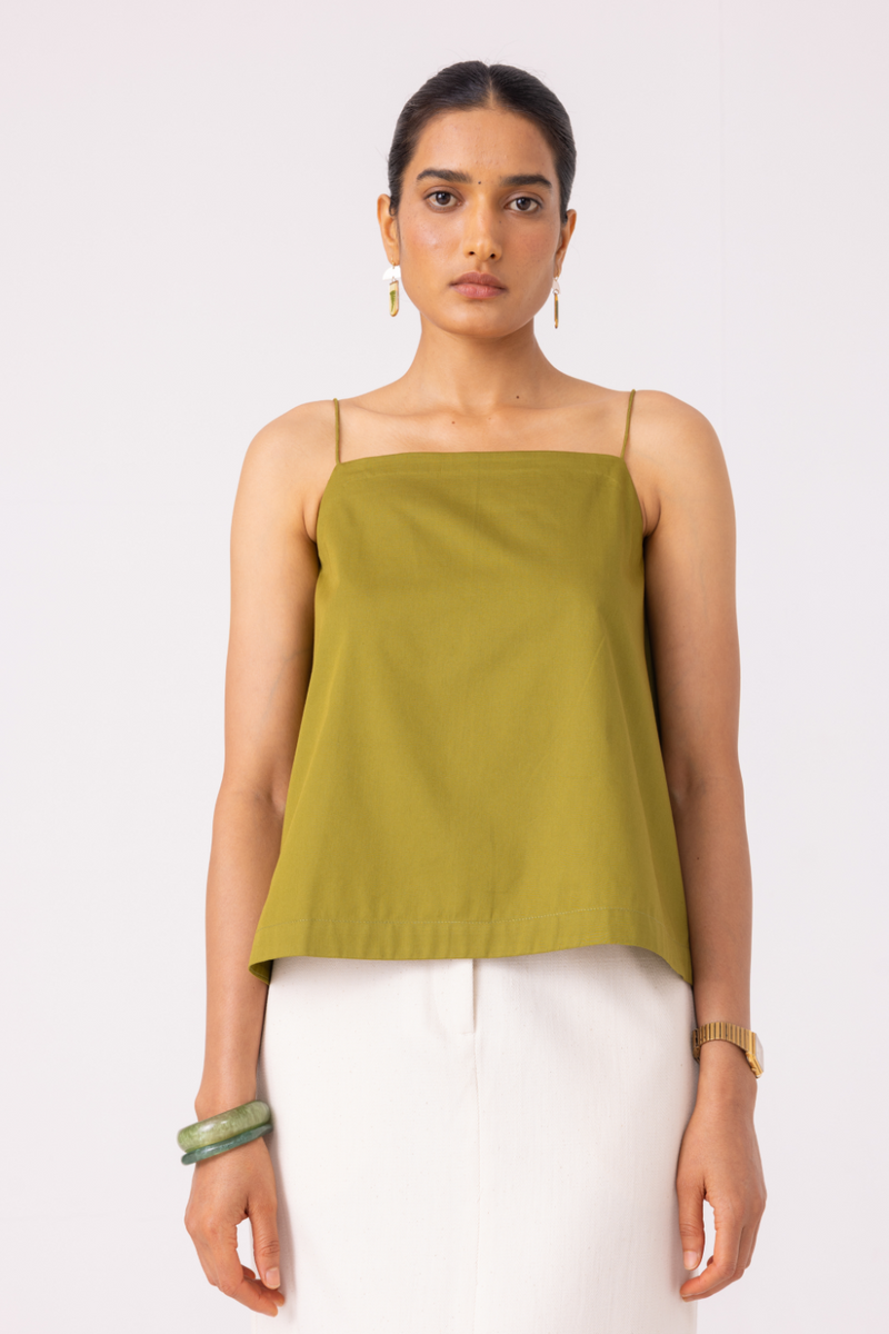 Wendy Green Flared Top cotton by The Summer House for women Worldwide