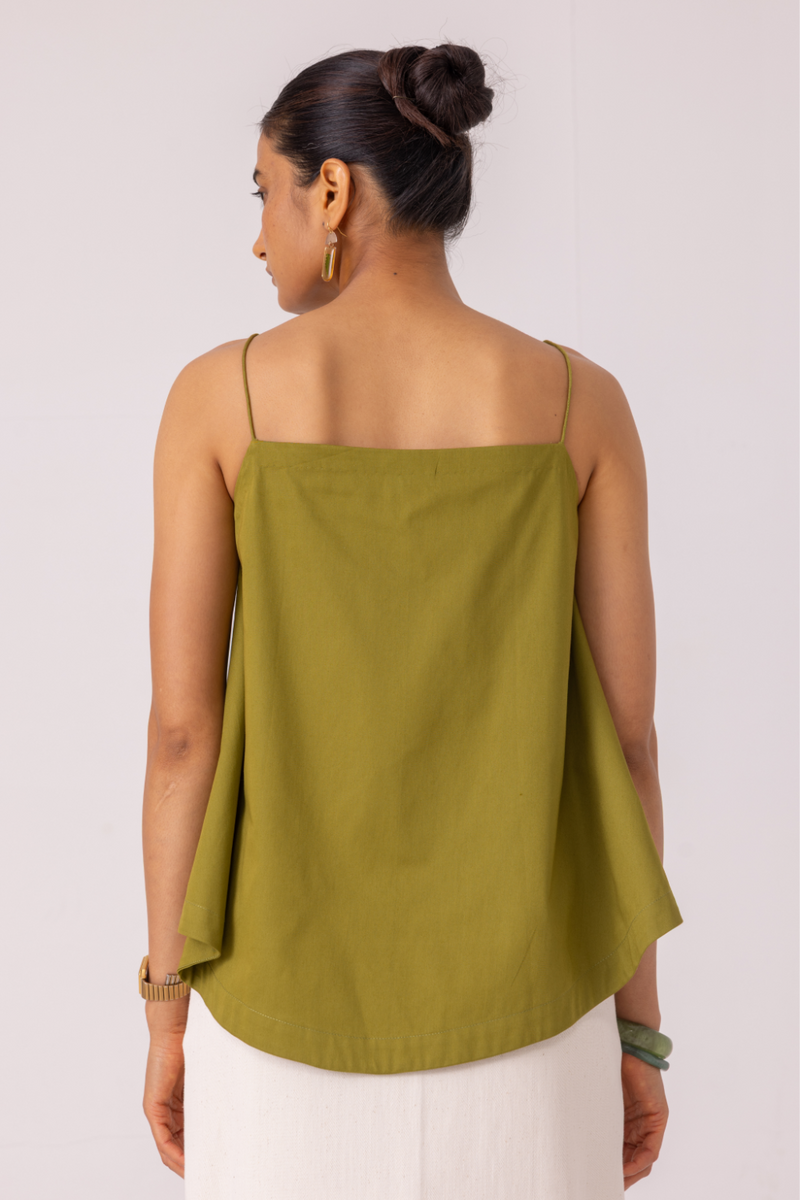 Wendy Green Flared Top cotton by The Summer House for women Worldwide
