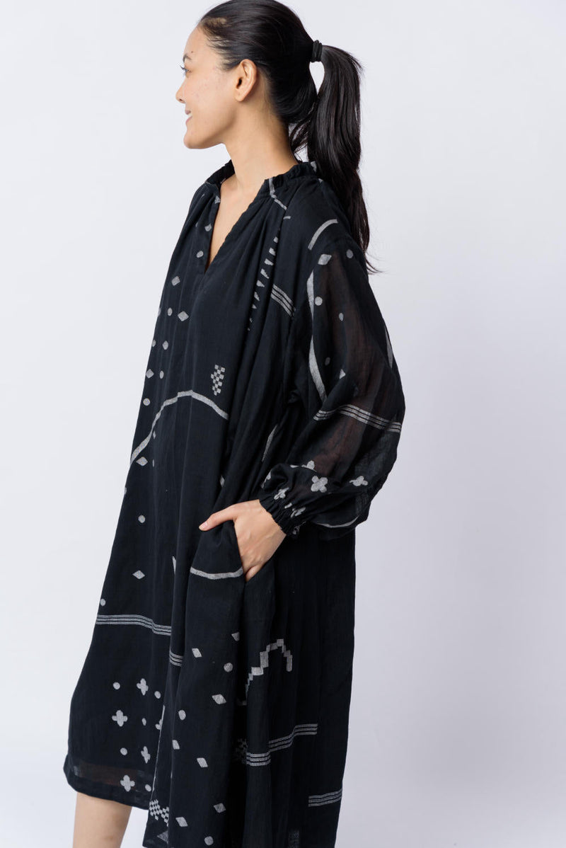 Whimsy flared dress - Black Dress by World of Crow in black color for women Worldwide