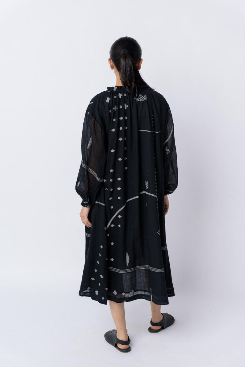 Whimsy flared dress - Black Dress by World of Crow in black color for women Worldwide