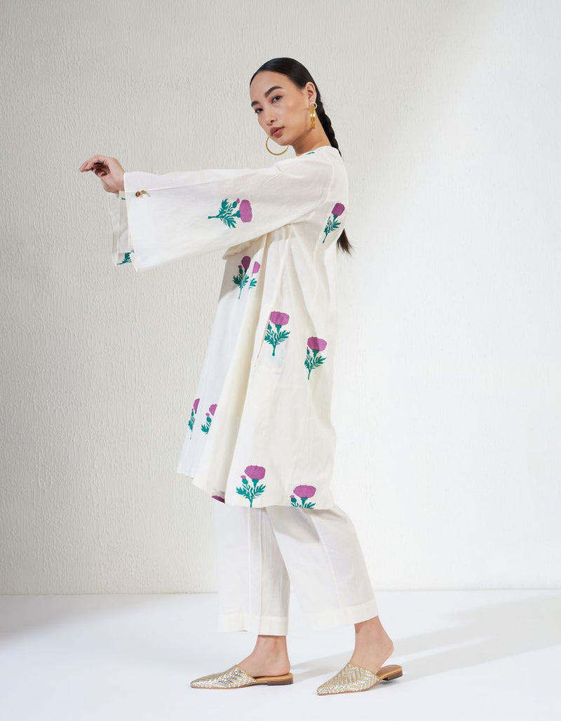 VEERA SET 2 cotton by Aavidi in white color for women Worldwide
