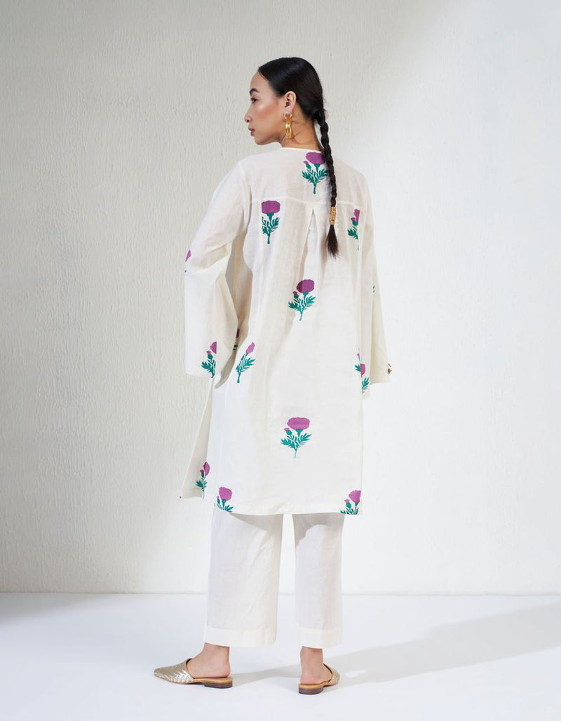 VEERA SET 2 cotton by Aavidi in white color for women Worldwide