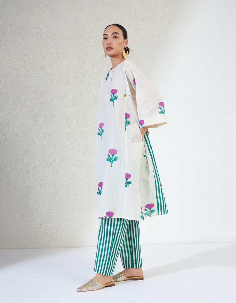Tara Set cotton Artisan made - Block Printed by Aavidi for women Worldwide