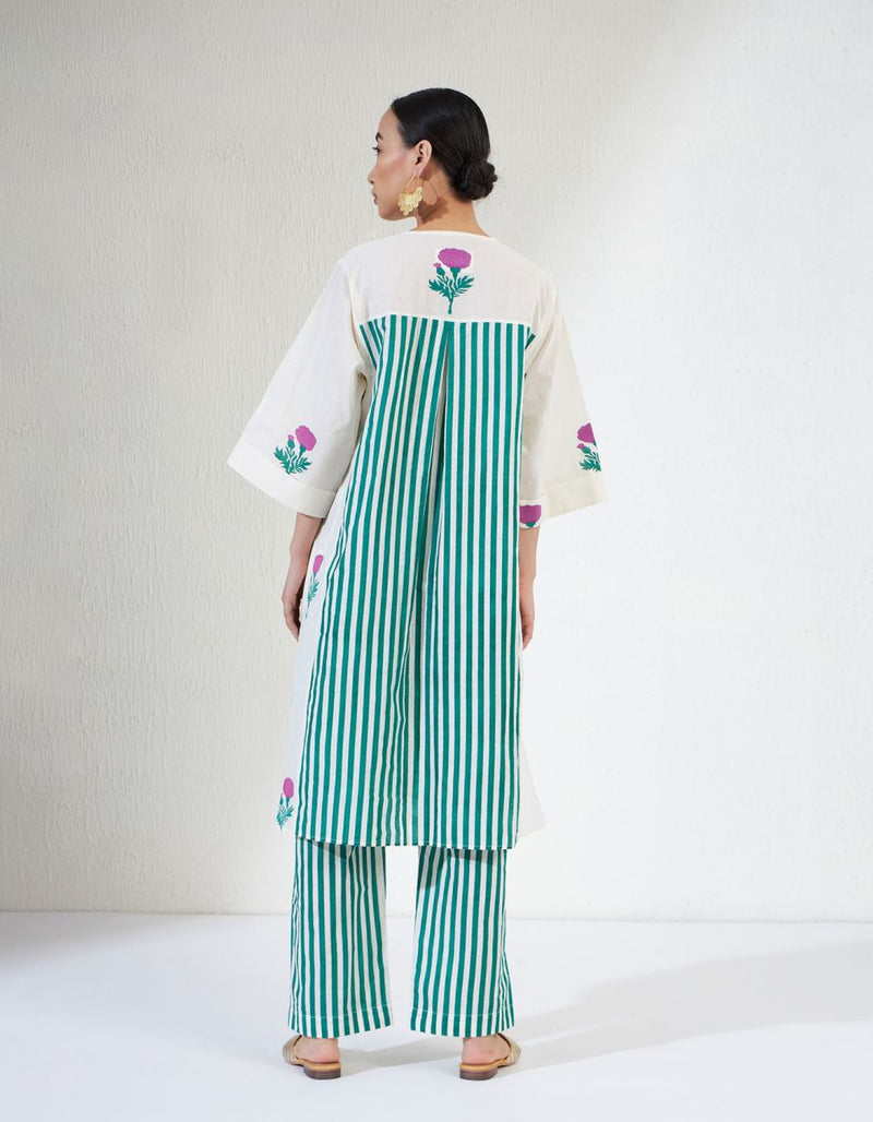 Tara Set cotton Artisan made - Block Printed by Aavidi for women Worldwide