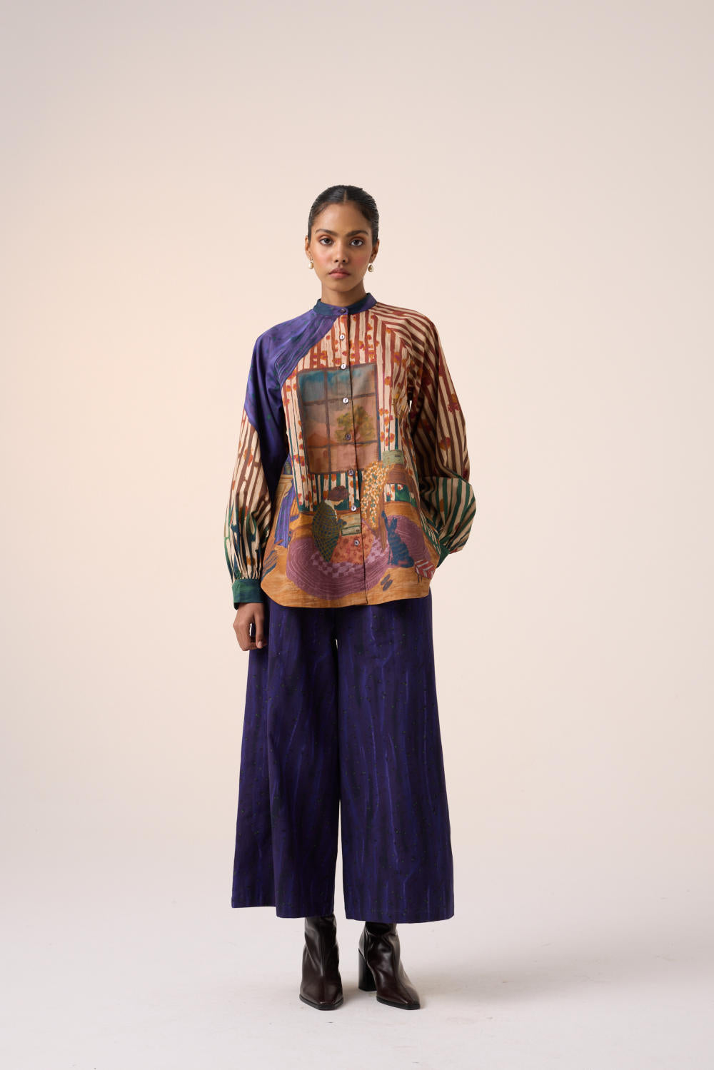 WIDE LEG PANT -PURPLE HOME ALONE