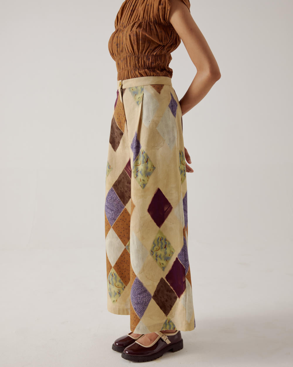 Wide leg pants-Argyle