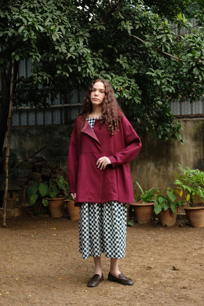 Willow Coat - Wine by MASON AND MILL for women Worldwide