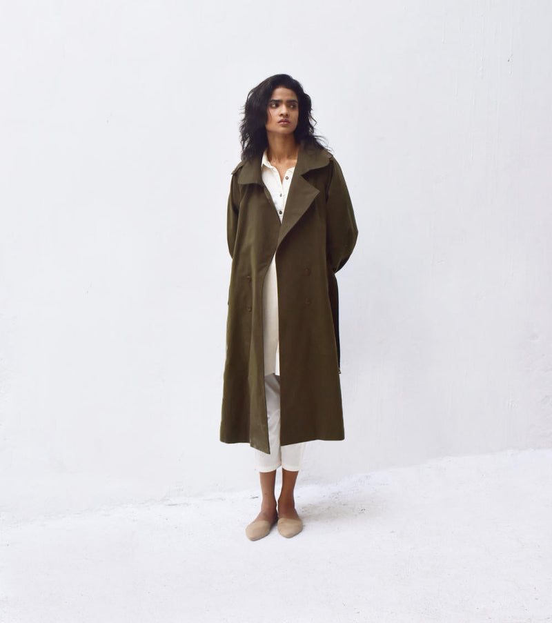 Willow Trench Coat Jackets & Overlays by Khara Kapas for women Worldwide