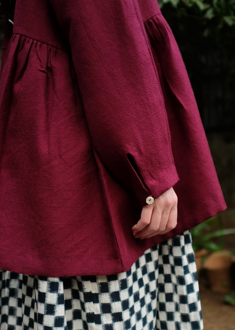 Willow Coat - Wine by MASON AND MILL for women Worldwide