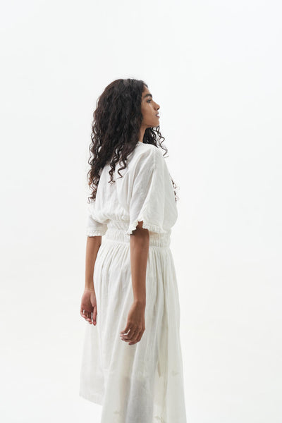 Pure white midi dress - Size S