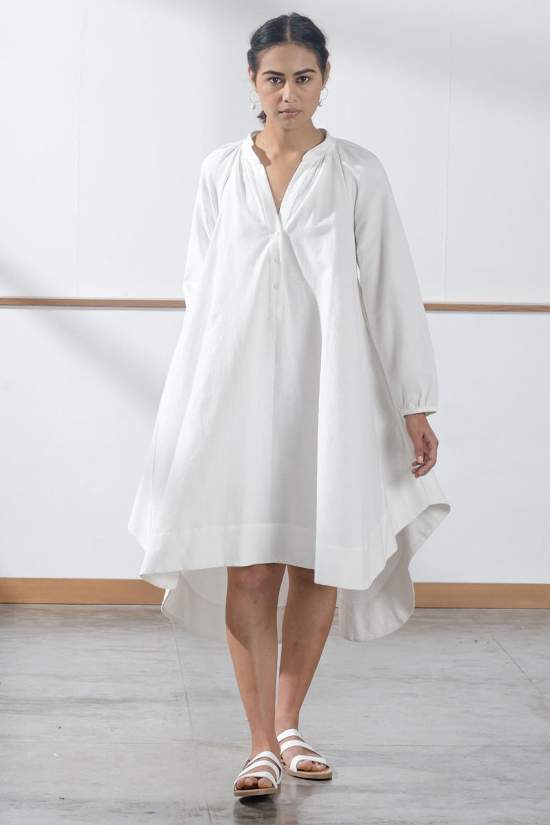Woodstock Milk Dress cotton by The Summer House in white color for women Worldwide