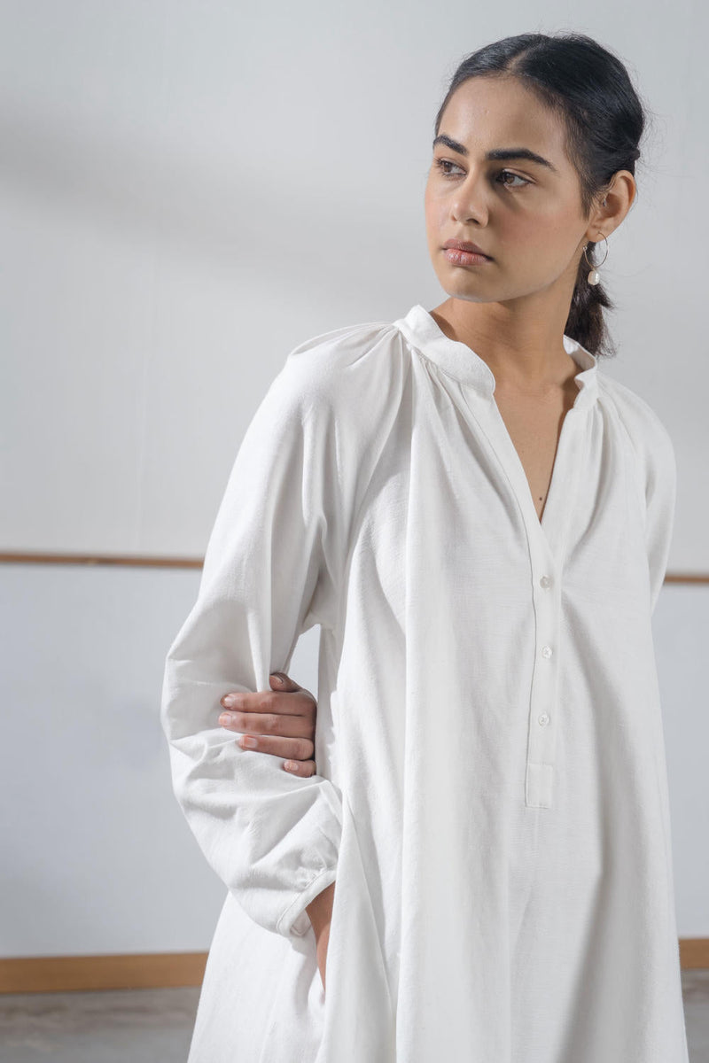 Woodstock Milk Dress cotton by The Summer House in white color for women Worldwide
