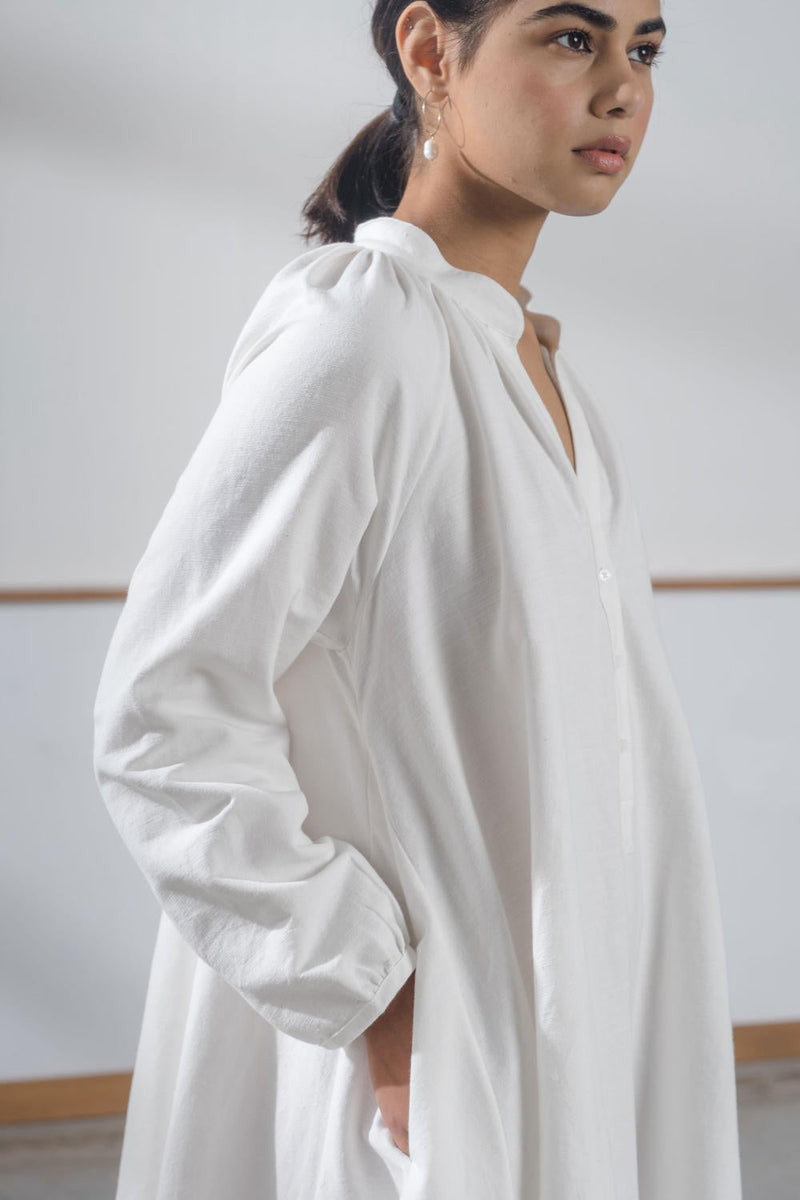 Woodstock Milk Dress cotton by The Summer House in white color for women Worldwide