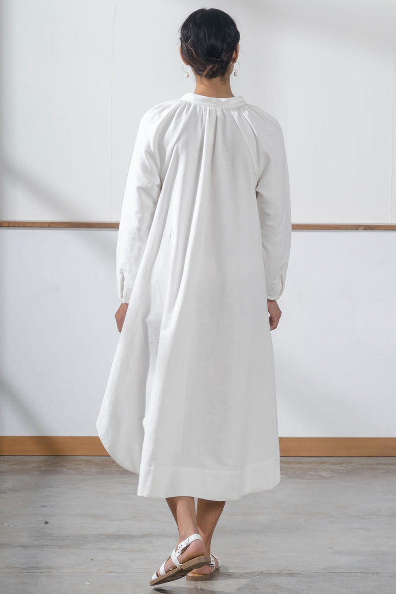 Woodstock Milk Dress cotton by The Summer House in white color for women Worldwide