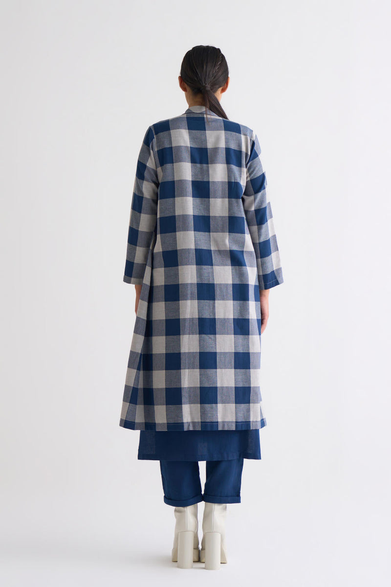Wrap Collar Overlay Co ord - Navy Co-ord Set,Jackets & Overlays by THREE for women Worldwide
