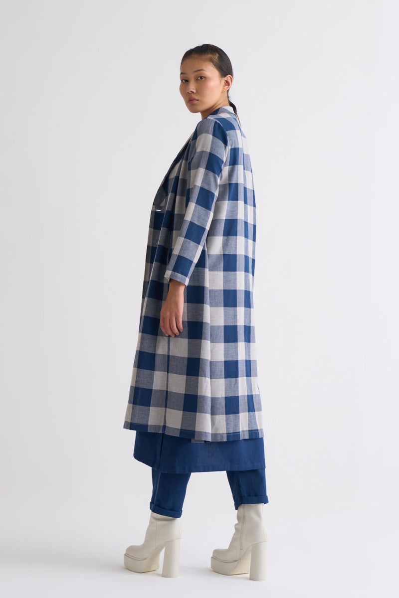 Wrap Collar Overlay Co ord - Navy Co-ord Set,Jackets & Overlays by THREE for women Worldwide