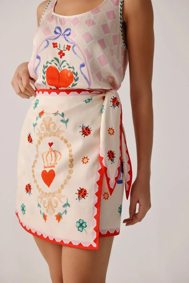 Wrap Me Round Skirt - Tarot satin by NOIB for women Worldwide