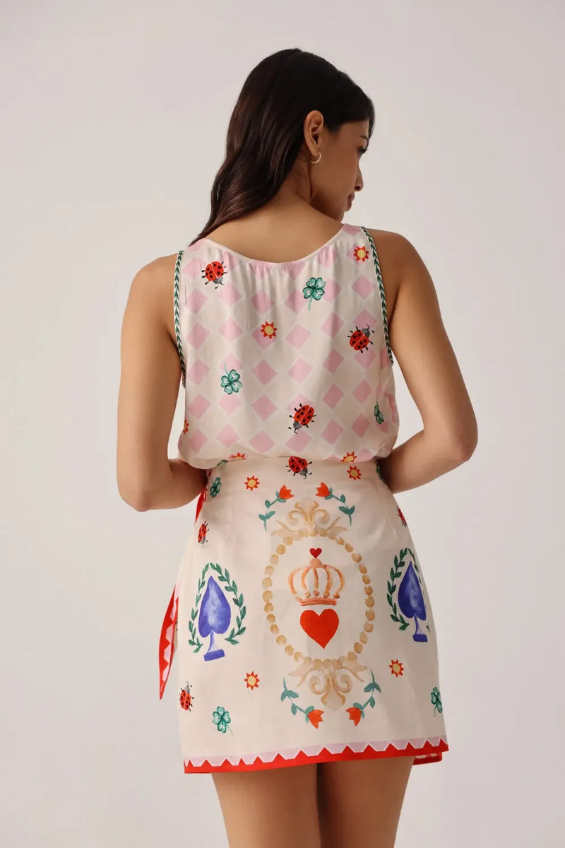 Wrap Me Round Skirt - Tarot satin by NOIB for women Worldwide