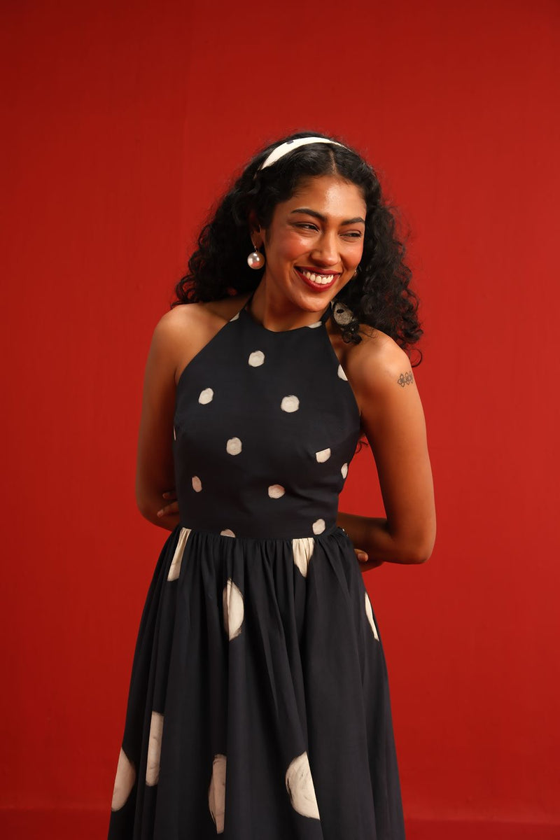 The Vivian Dress cotton by Yam in black color for women Worldwide