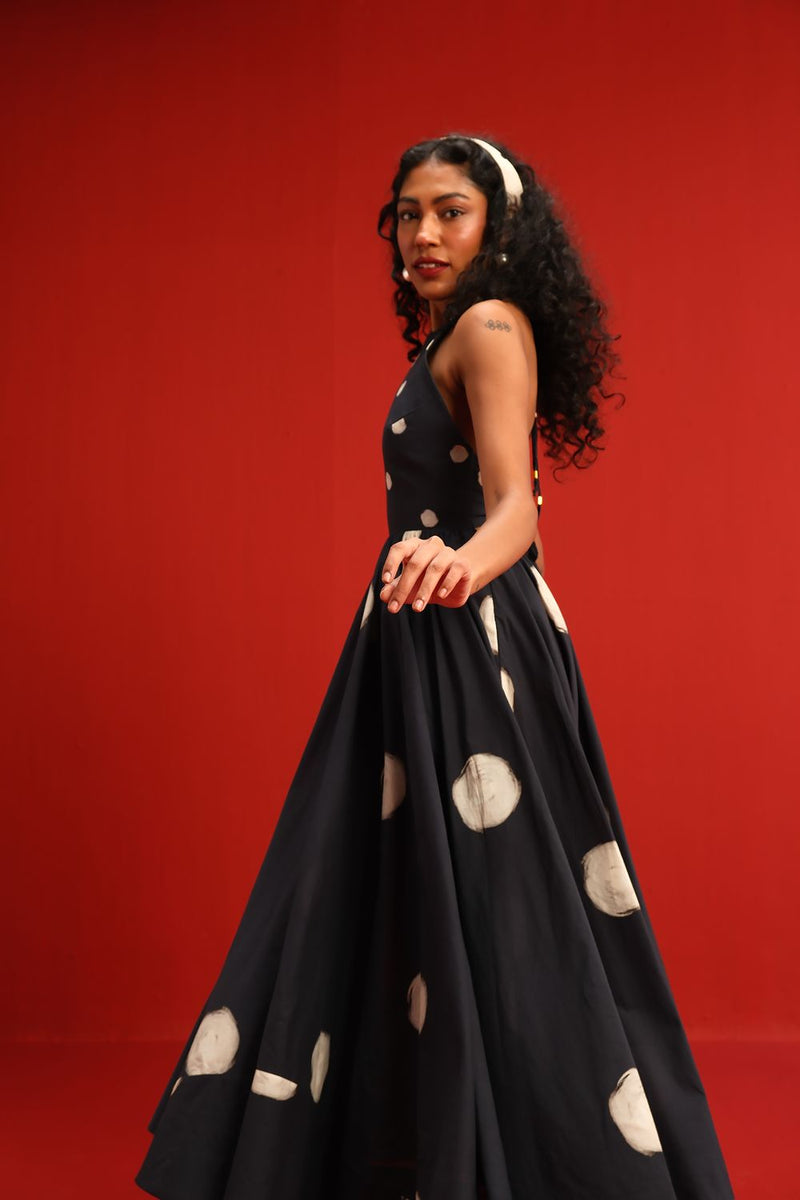 The Vivian Dress cotton by Yam in black color for women Worldwide