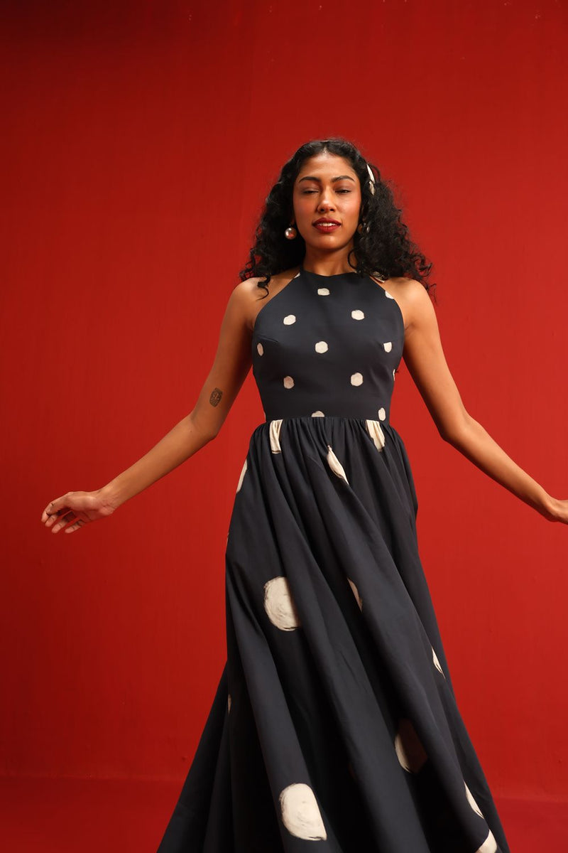 The Vivian Dress cotton by Yam in black color for women Worldwide