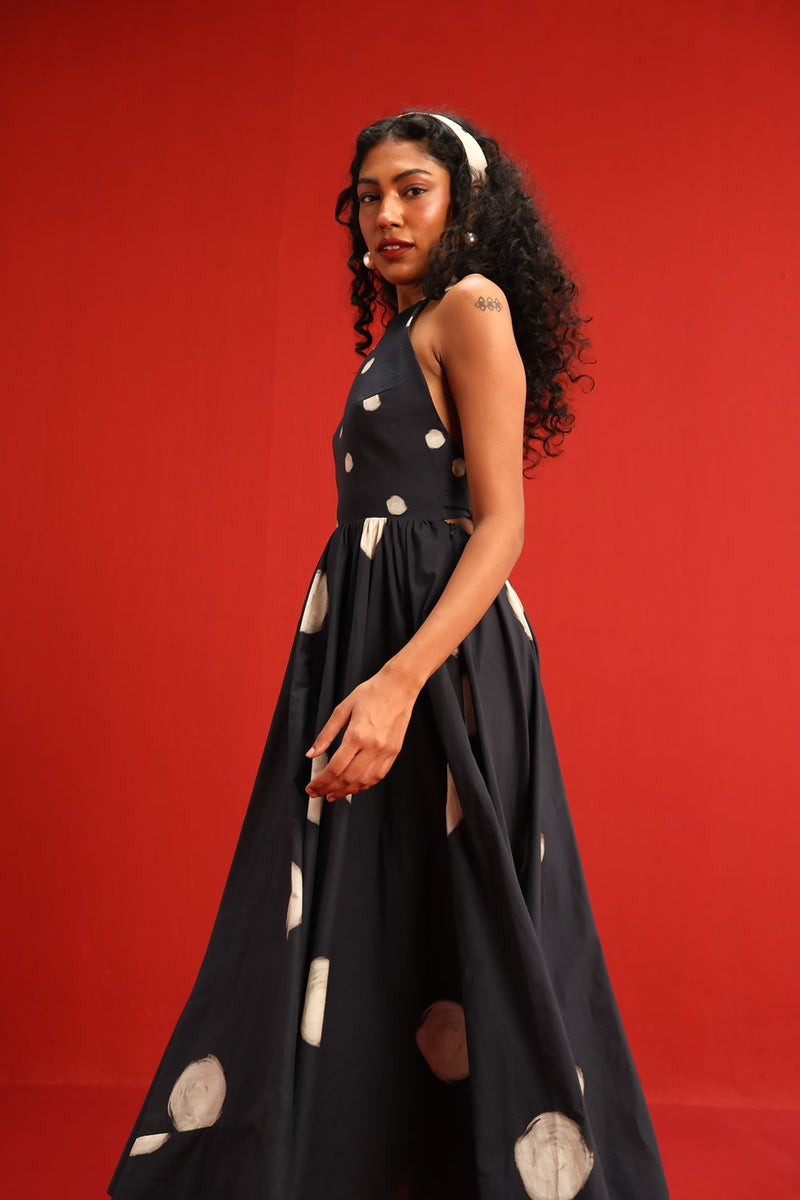 The Vivian Dress cotton by Yam in black color for women Worldwide