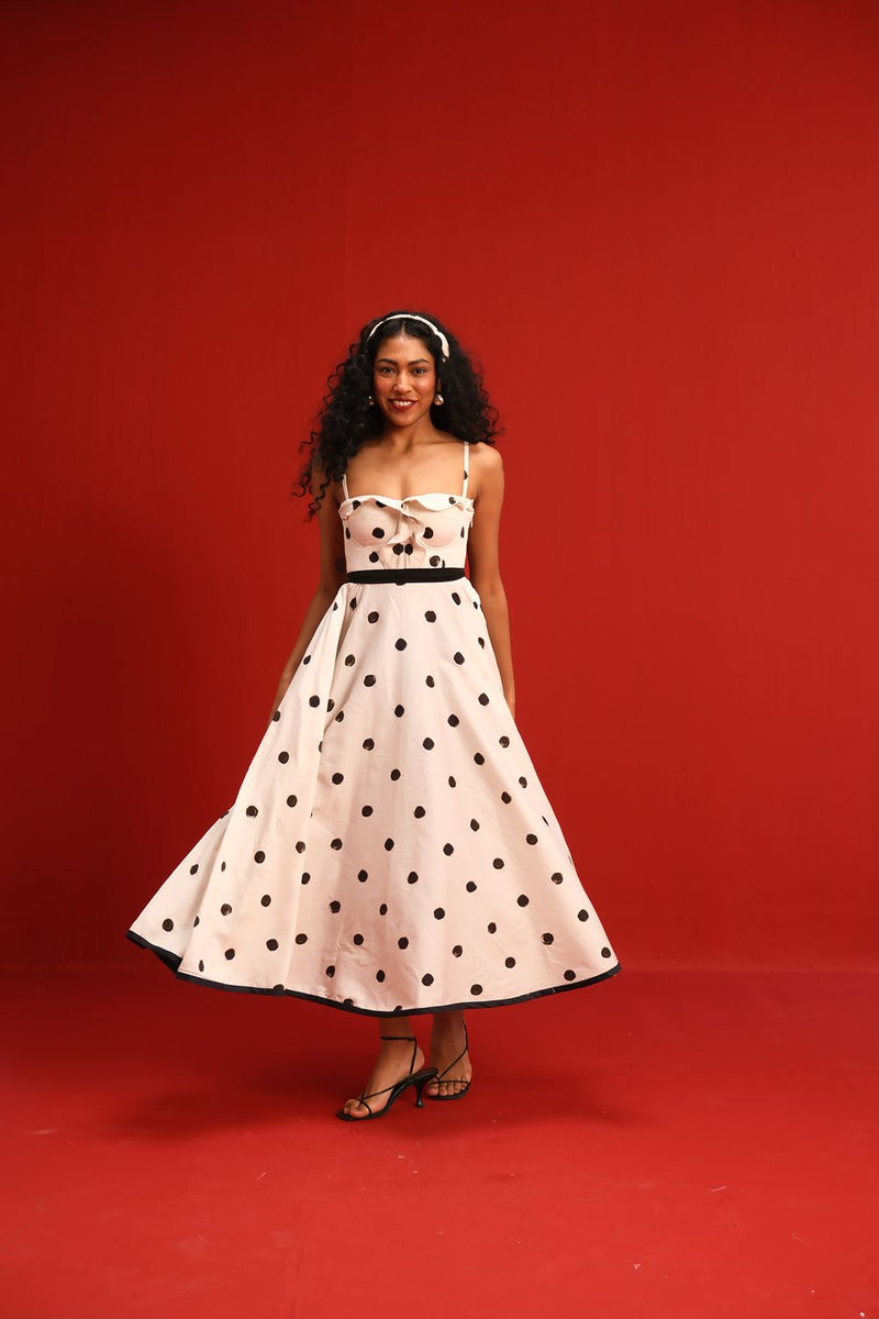 The Monroe Dress satin by Yam in black color for women Worldwide