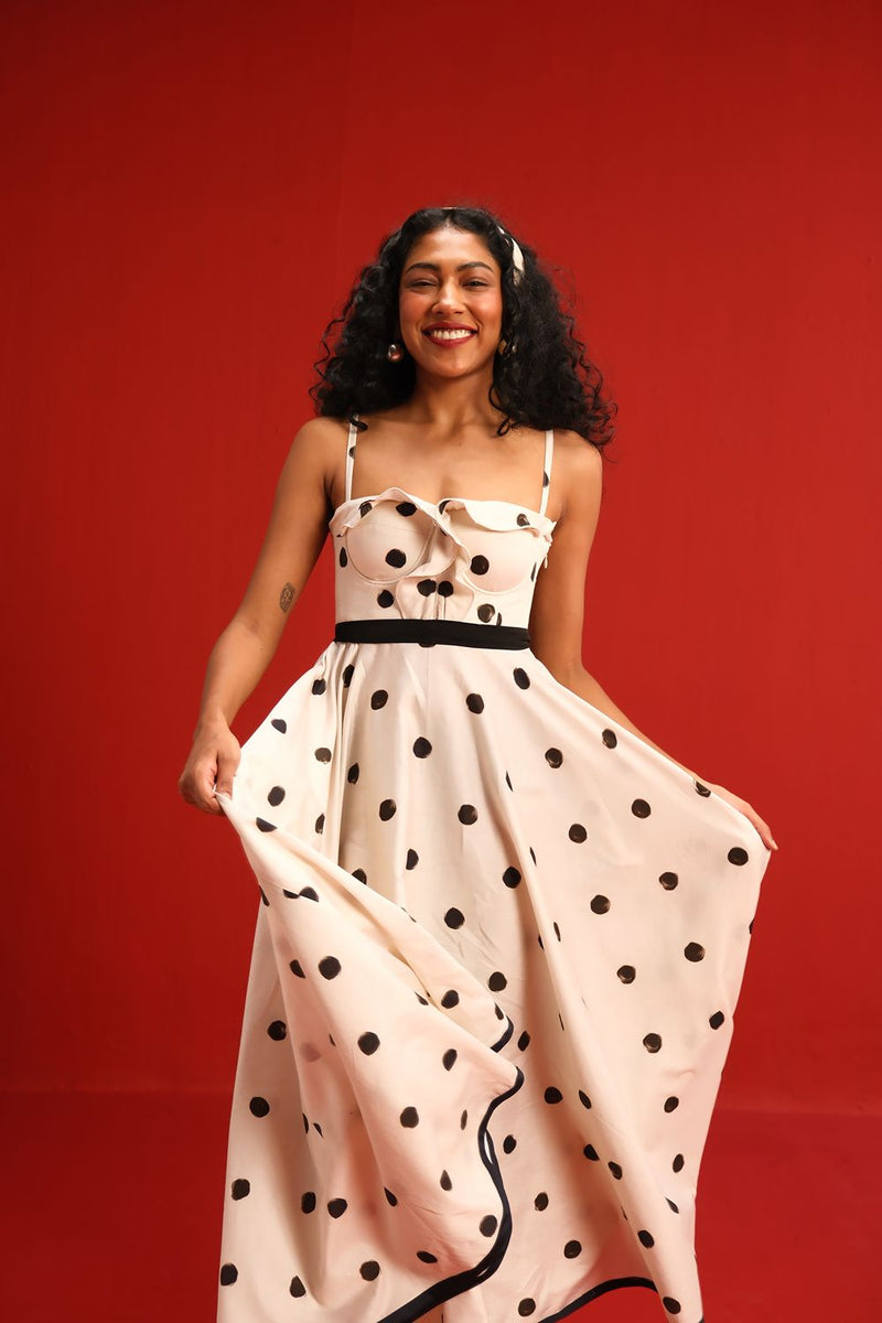 The Monroe Dress satin by Yam in black color for women Worldwide