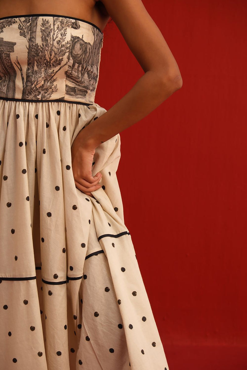 Claudette Dress cotton by Yam in black color for women Worldwide