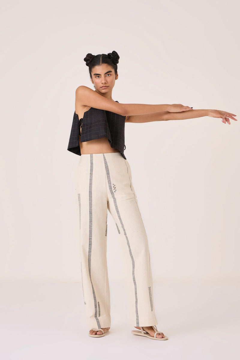 Yacine Handwoven Cotton Pants cotton by The Summer House for women Worldwide