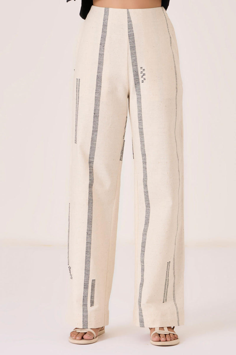 Yacine Handwoven Cotton Pants cotton by The Summer House for women Worldwide