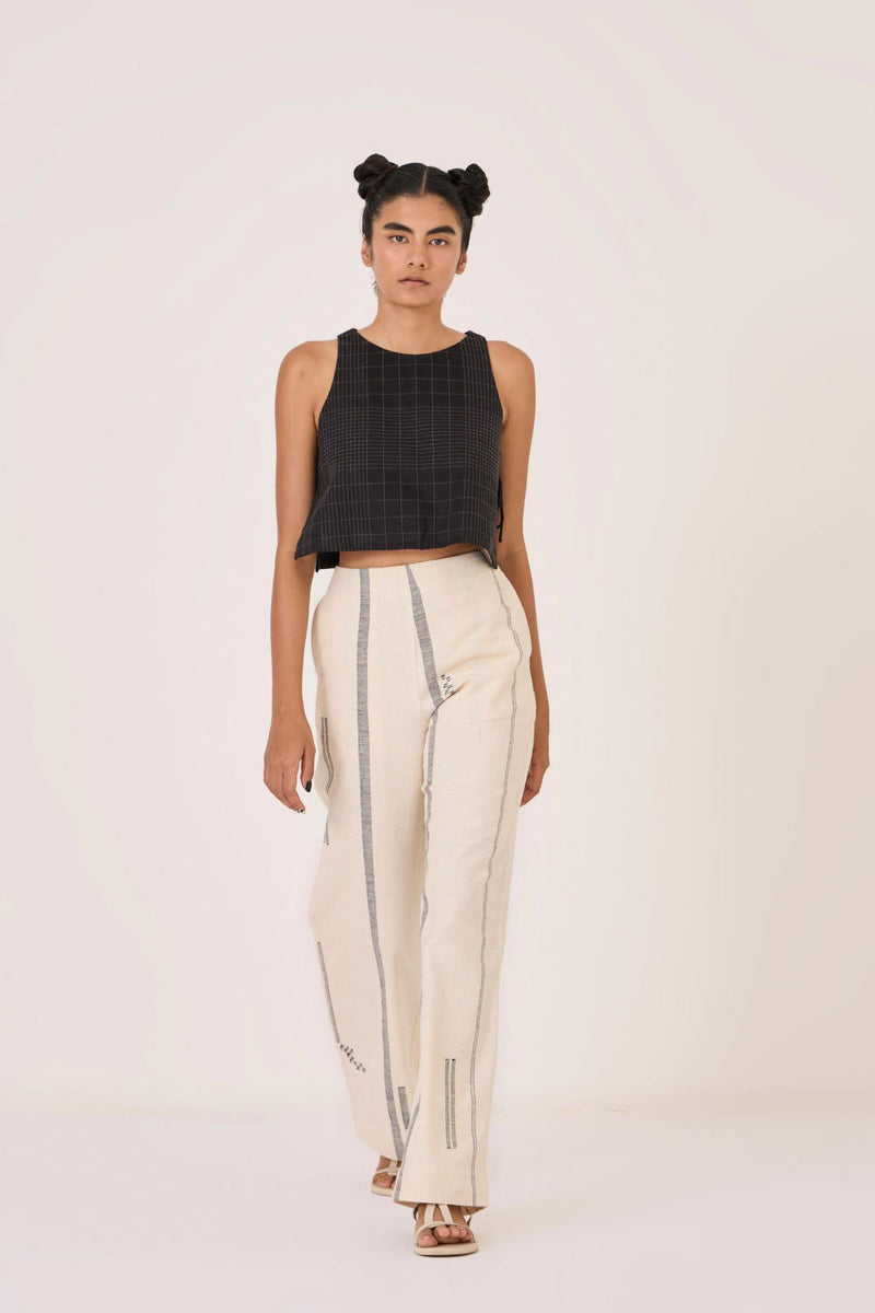 Yacine Handwoven Cotton Pants cotton by The Summer House for women Worldwide