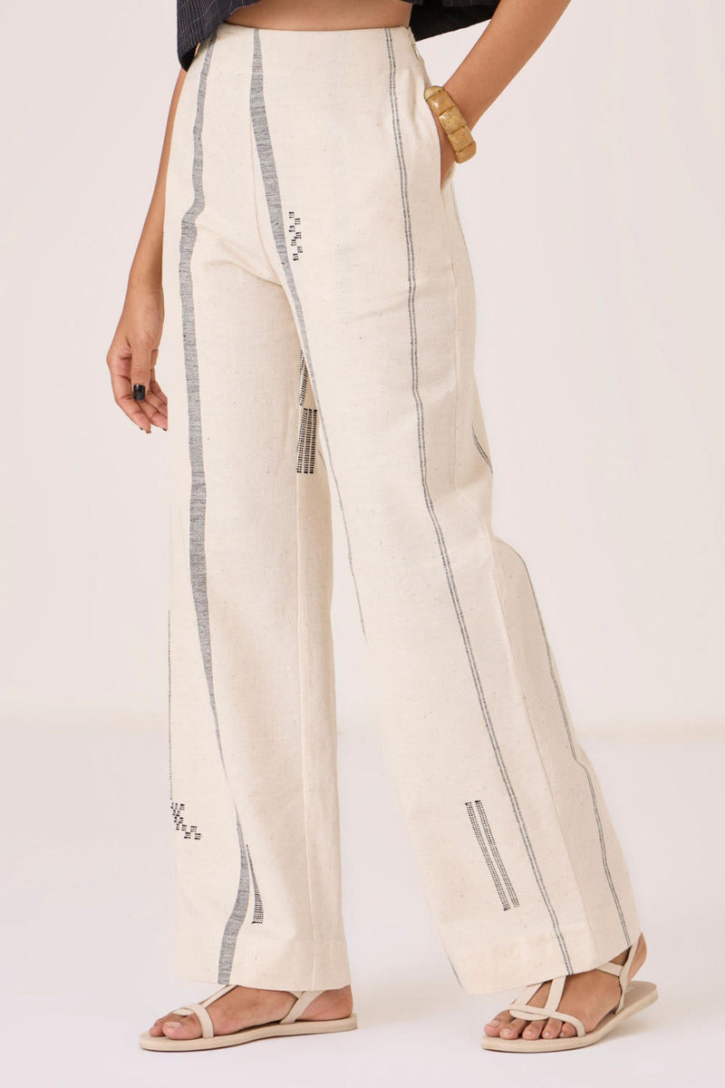 Yacine Handwoven Cotton Pants cotton by The Summer House for women Worldwide