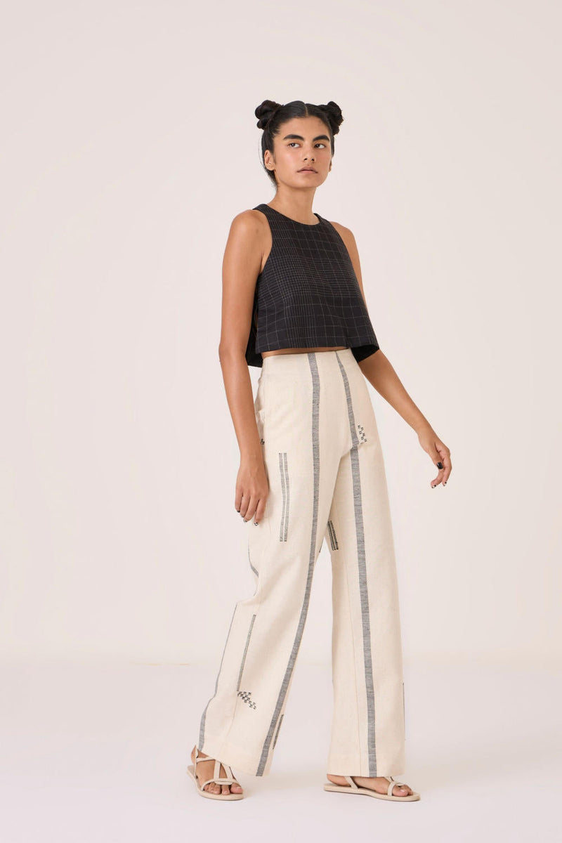 Yacine Handwoven Cotton Pants cotton by The Summer House for women Worldwide