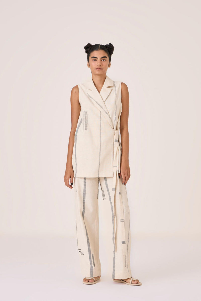 Yacine Handwoven Cotton Pants cotton by The Summer House for women Worldwide