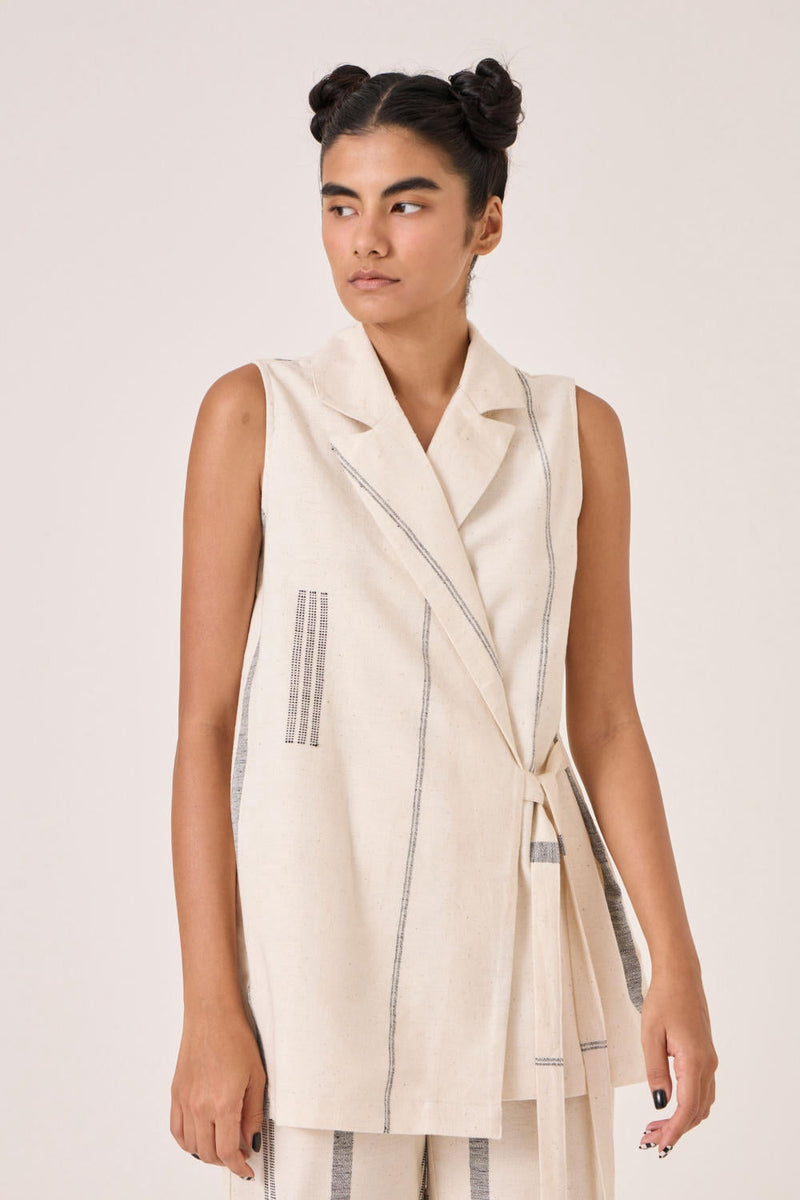 Yacine Handwoven Wrap Top cotton by The Summer House for women Worldwide