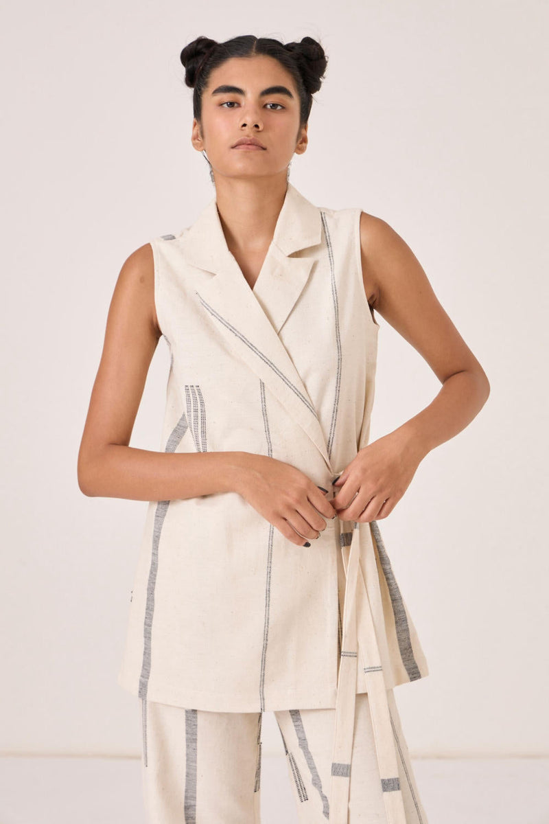Yacine Handwoven Wrap Top cotton by The Summer House for women Worldwide