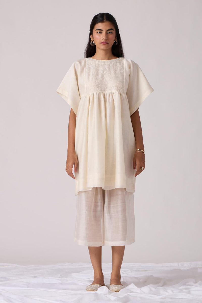 Yara Set Off white chanderi by The Summer House in white color for women Worldwide
