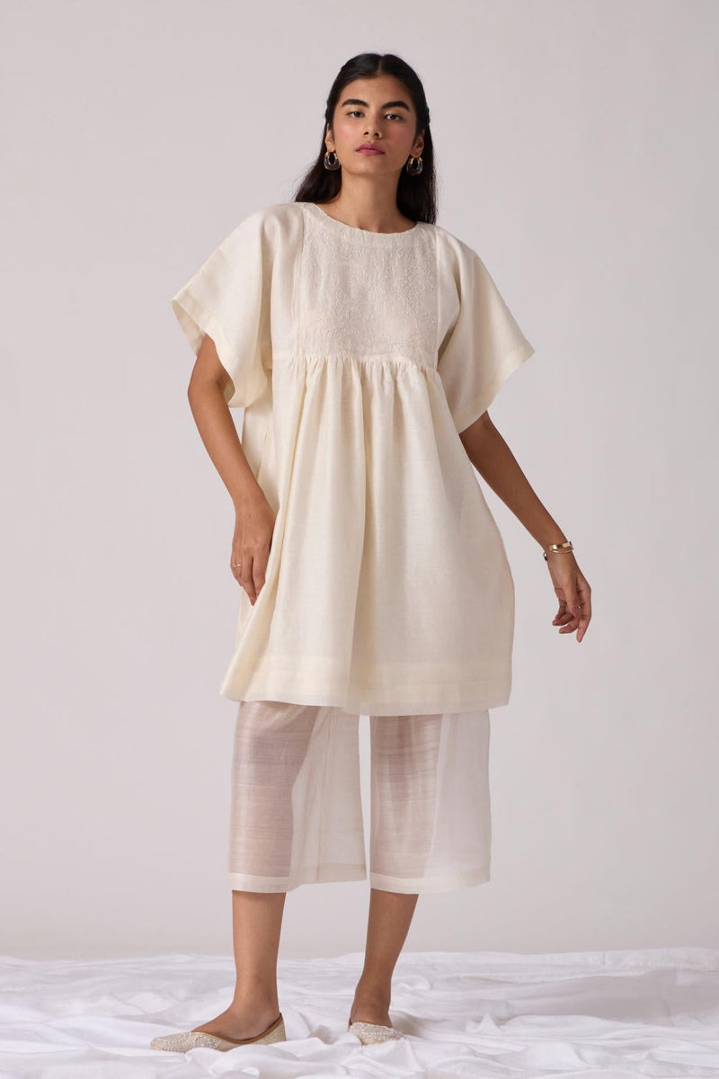Yara Set Off white chanderi by The Summer House in white color for women Worldwide
