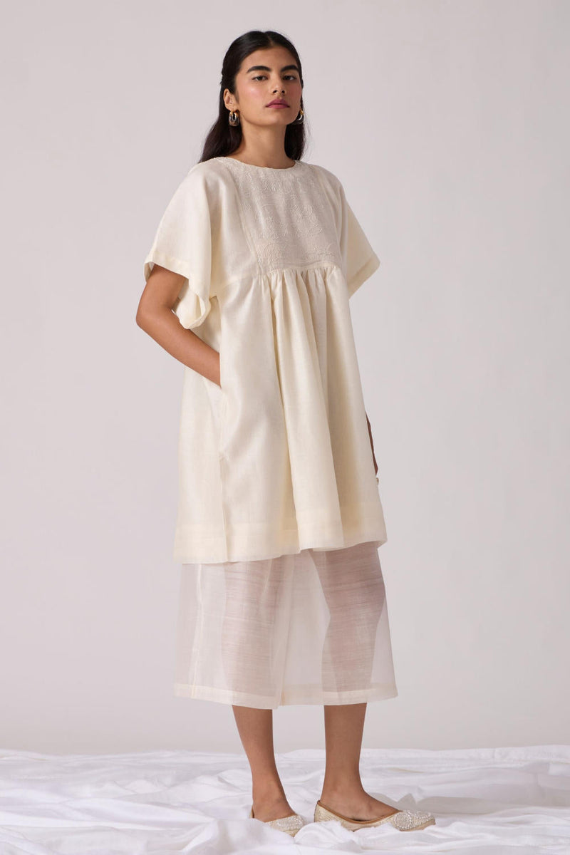 Yara Set Off white chanderi by The Summer House in white color for women Worldwide